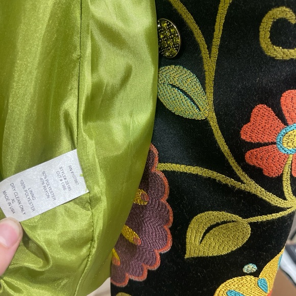 Bright Floral Women's Peacoat - Picture 4 of 5